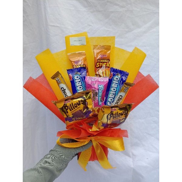 (sn19k) Bucket Snack kuning buket Snack jajan buket bunga hampers