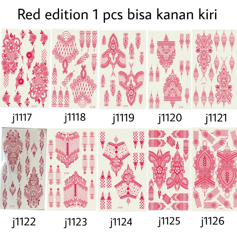 FREE MANIK DAN GLITER 1 PCS BISA KANAN KIRI HENA INSTAN MOTIP MEWAH