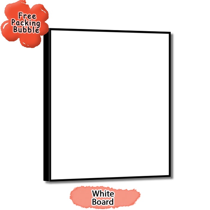 

White Board Melamin / Papan Tulis Putih Ukuran 90x110 cm