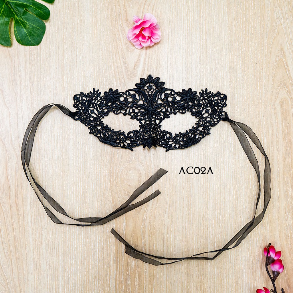 [STOCK TERBATAS AKSESORIS LINGERIE TOPENG PESTA PARTY MASK HITAM AC02A