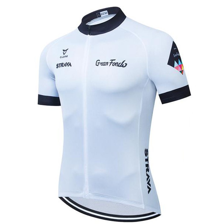 Jersey Sepeda Roadbike Strava WHITE Cycling RB Lengan Pendek Gowes PRIA WANITA