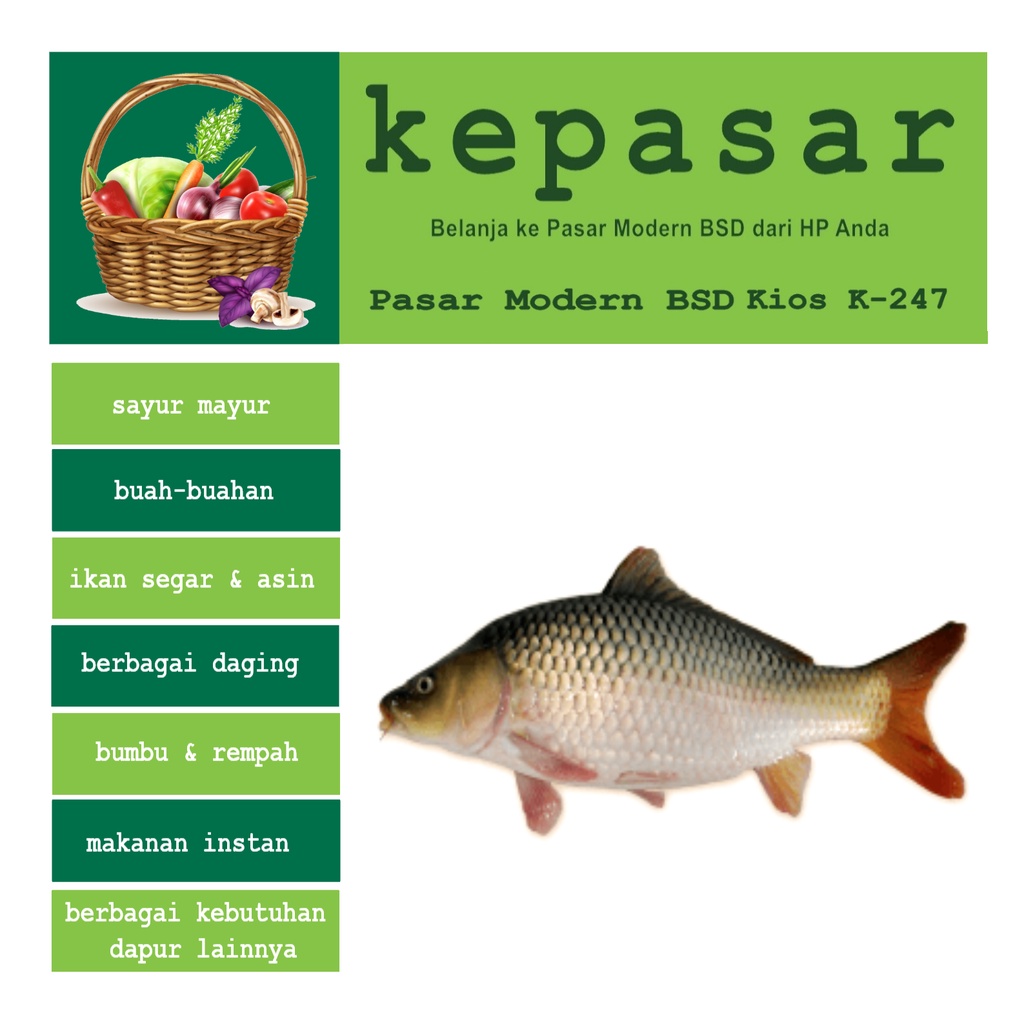 

Ikan Mas 500 g- Kepasar Pasar Online