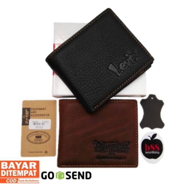 Dompet Pria Lipat 3 Dimensi LV 5022 Polos Original Kulit Sapi Asli Murah Berkualitas