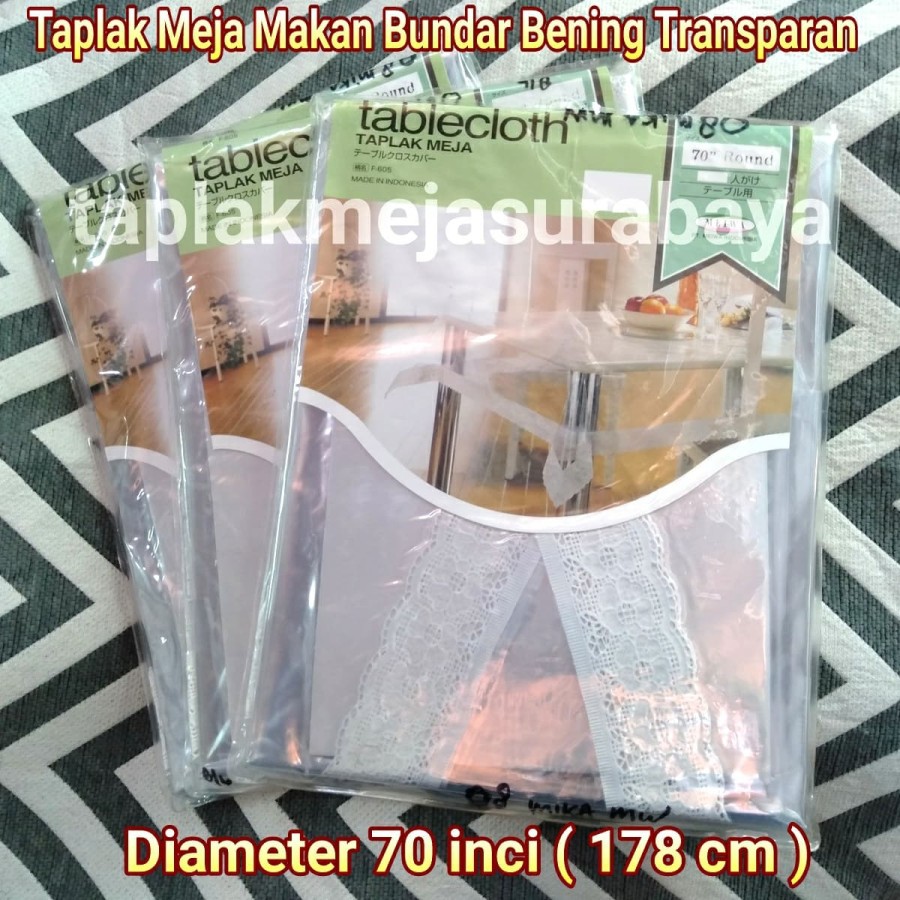 Jual Taplak Meja Makan Bundar Bulat Plastik Mika Bening Transparan 178 Cm Shopee Indonesia 0804