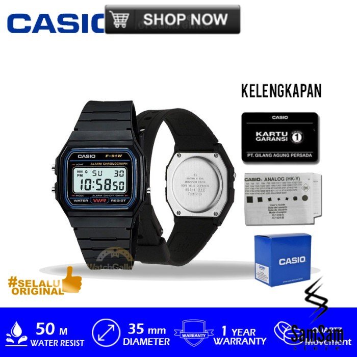 Casio GENERAL F91W1DG / F-91W-1DG / F91W ORIGINAL