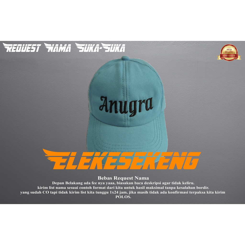 Topi Bordir Dewasa Gratis Bordir Nama Custom