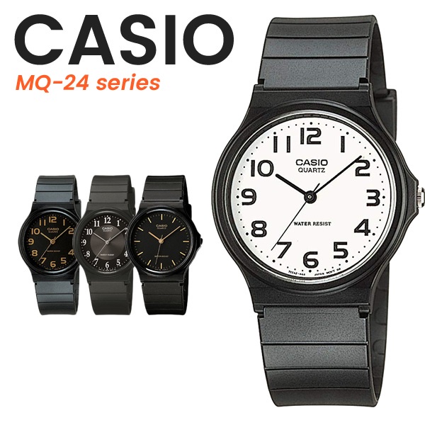 CASIO ORIGINAL MQ24 MQ-24 MQ24-7B2 MQ-24-7B2 ANALOG WATCH JAM TANGAN PRIA WANITA TALI KARET