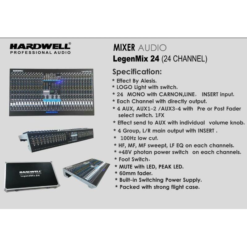 Mixer Audio Hardwell Legend MIX 24 Legend MIX24 24 Channel