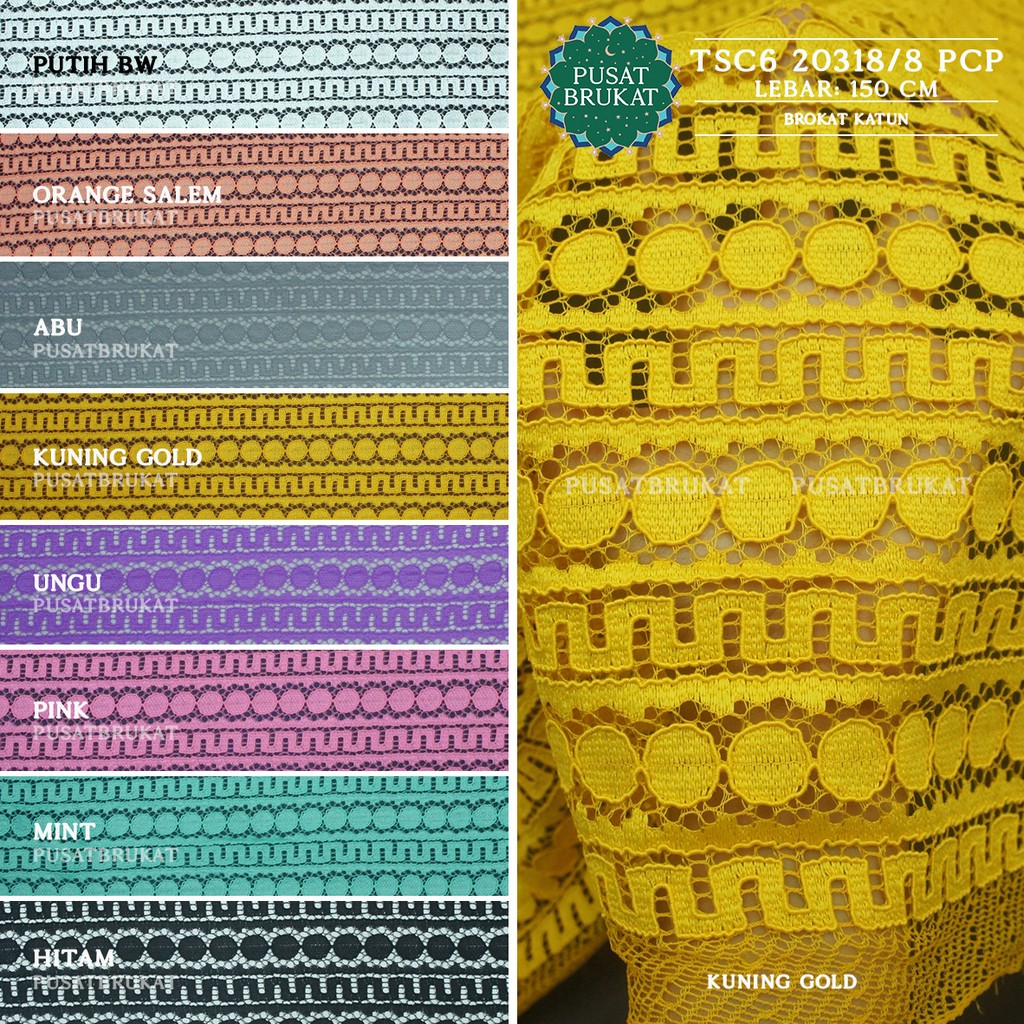 KAIN BROKAT KATUN SALUR ONDE / BRUKAT KATUN HAZEL - TSC6 20318 PCP - [harga per 0.5m]