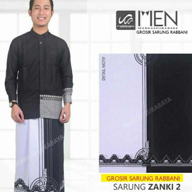 }}}}}}] Rabbani Sarung Palestine Zanki 2 & 1 Hitam Putih Marun Motif Palestina