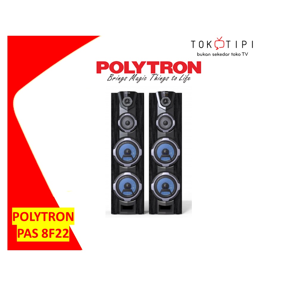 PROMO POLYTRON SPEAKER AUDIO PAS 8F22 PAS8F22 USB BLUETOOTH SUPER BASS