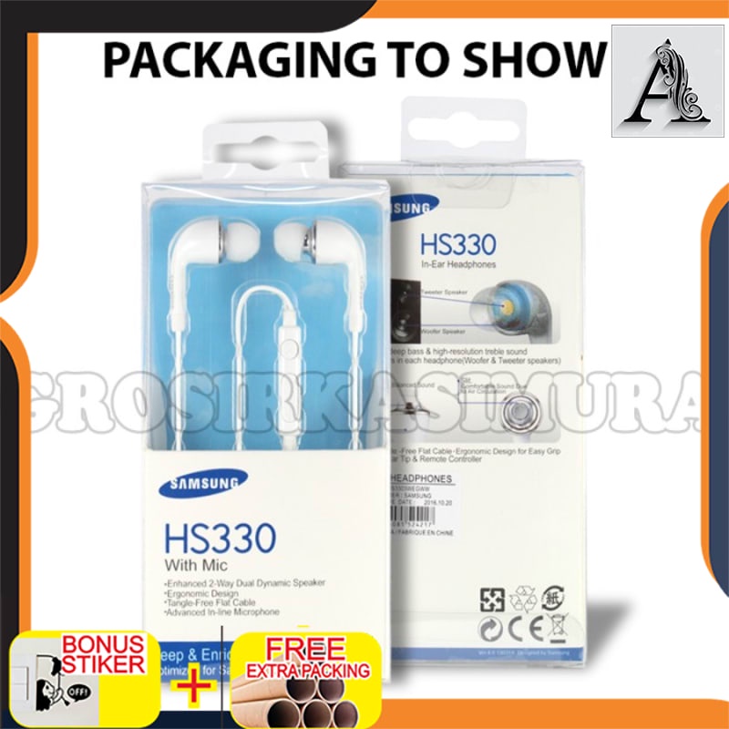 

Terlaris Handfree Earphone Headset Samsung HS330 in-ear headphones (MR0233)