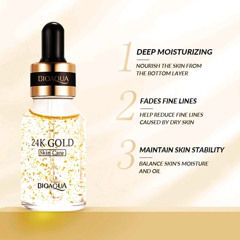 BPOM BIOAQUA 24K Gold Skin Care 30ml Serum Wajah