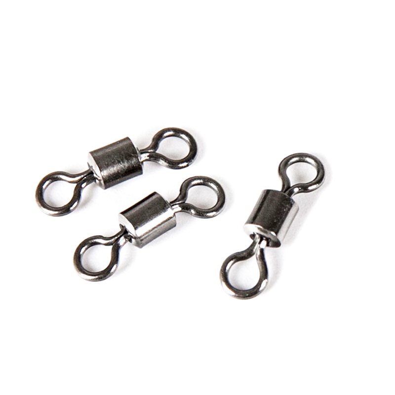 (50 Pcs) (Ball Bearing Swivel Konektor Umpan Pancing) (Barrel Swivel