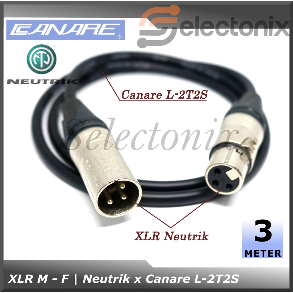 Kabel Mic XLR Male - Female | Neutrik x Canare [3m]