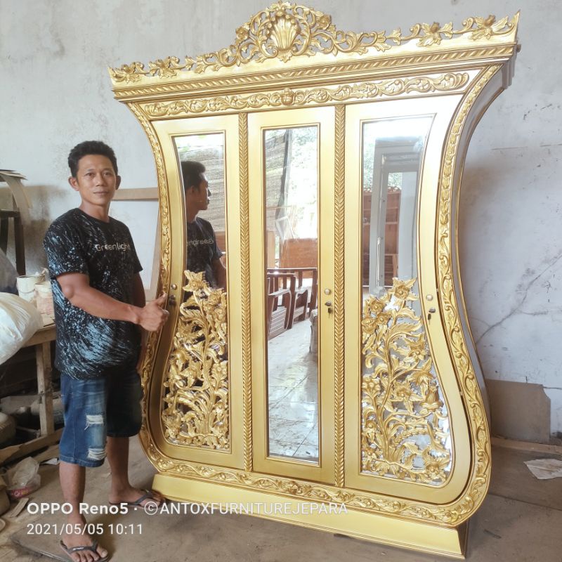 lemari pakaian biola mebel furniture jepara