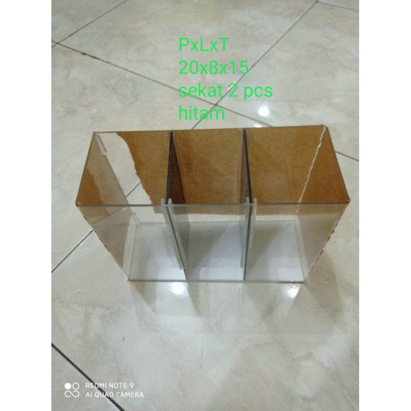 aquarium akrilik ikan cupang 3 kamar/soliter akrilik 3 kamar