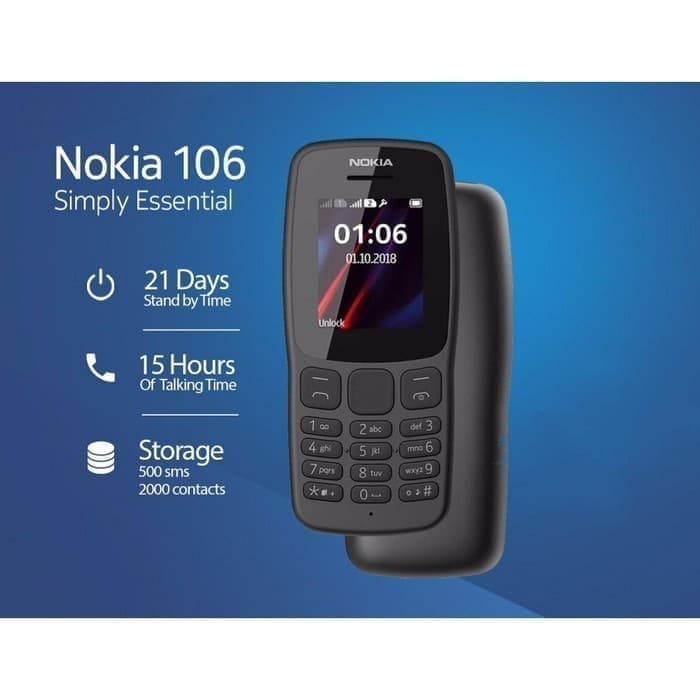HP Nokia 106 Dual Sim Original Garansi Resmi 1 Tahun