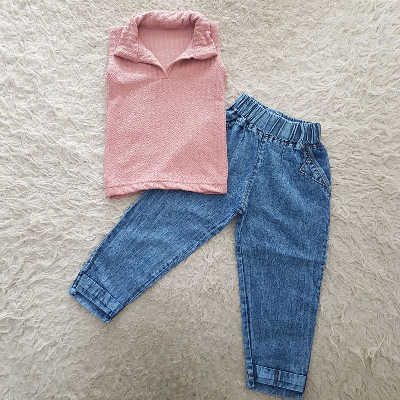 Baju Anak Anak Perempuan Knit jeans pants