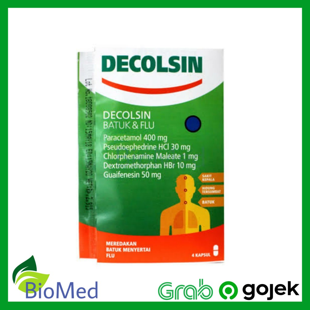 DECOLSIN KAPSUL - Obat Pusing Flu Batuk Pilek Demam