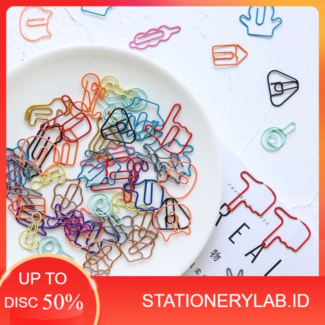 

LAB PL 043 | PAPER CLIP BERVARIASI IMUT | HARGA PER PACK | 1 PACK ISI 18 pcs ( 2 model )