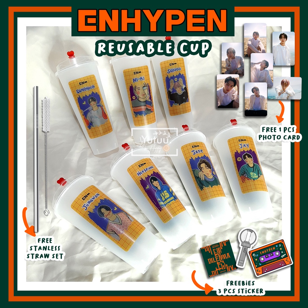 ENHYPEN REUSABLE CUP / BOTOL ENHYPEN / KPOP REUSABLE CUP