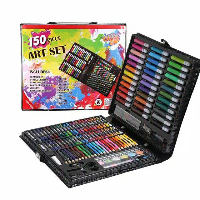 MARKASSHOP66- PENSIL WARNA SET CRAYON COLOURING SET 150PCS ART/PENSIL WARNA 1SET