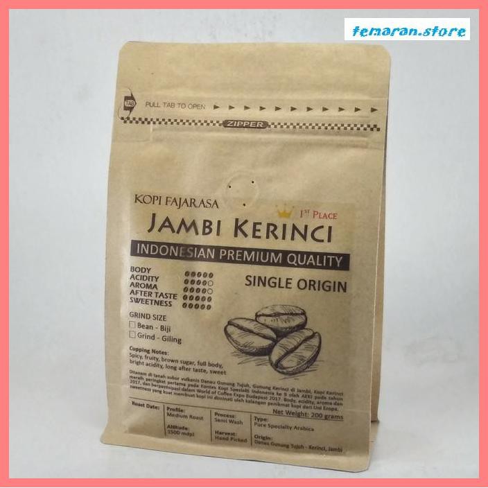 

Kopi- Kopi Fajarasa Jambi Kerinci Biji Kopi Arabica 200 gram -Biji-Kopi.