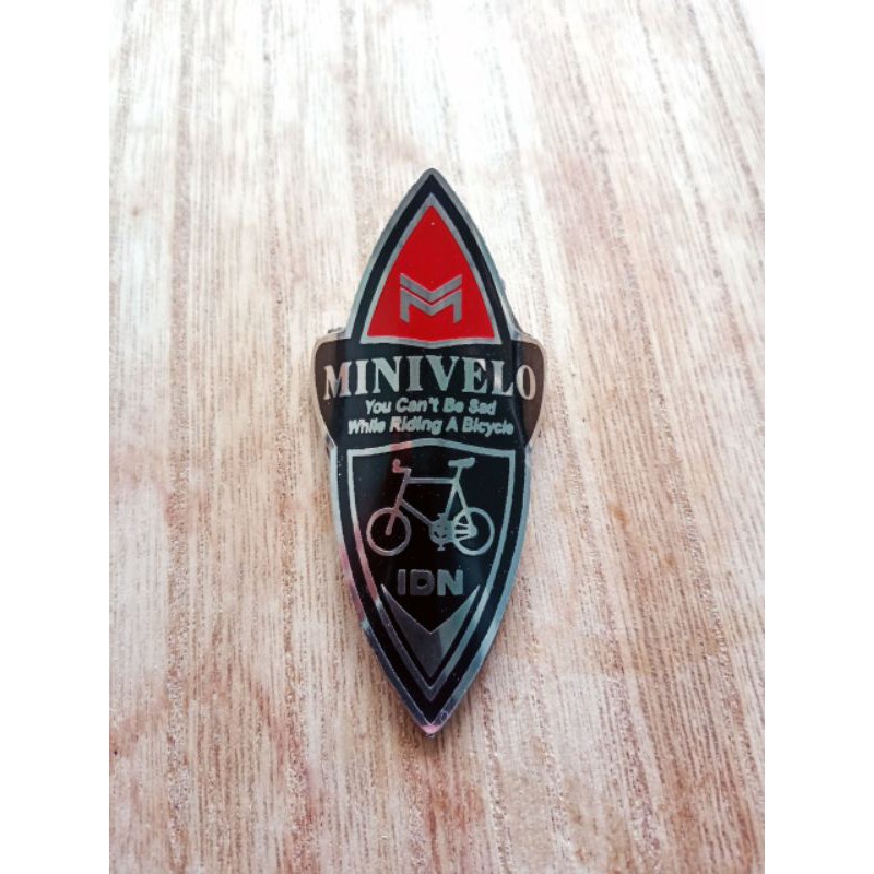 Emblem Sepeda Minivelo Stainless
