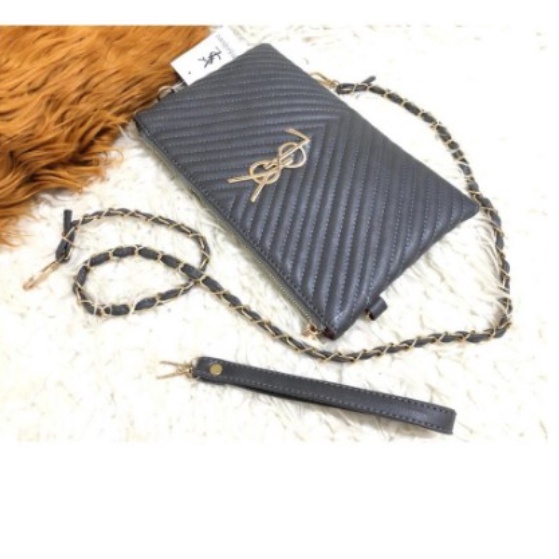 (HARUS PUNYA) TAS WANITA clutch YSL LADY cevronn IMPORT BATAM Ftbs