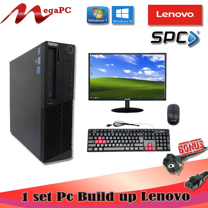 PC Build Up Lenovo - Core i3 - Ram 4GB - SSD 128GB - Monitor 19inch