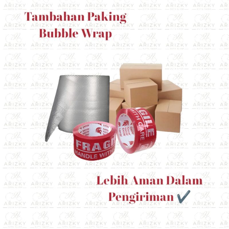 Tambahan Paking Dus+Bubble wrap+Lakban Fragile