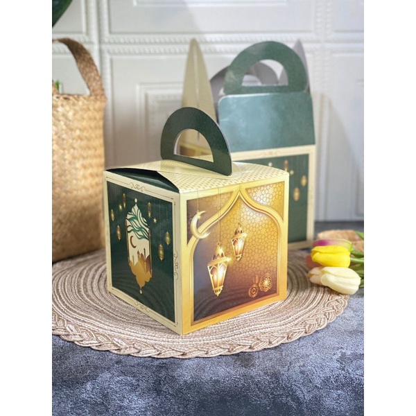 5pcs -Box tenteng kue kering 2 atau 3 toples 500 gram | kotak kue kering idul Fitri