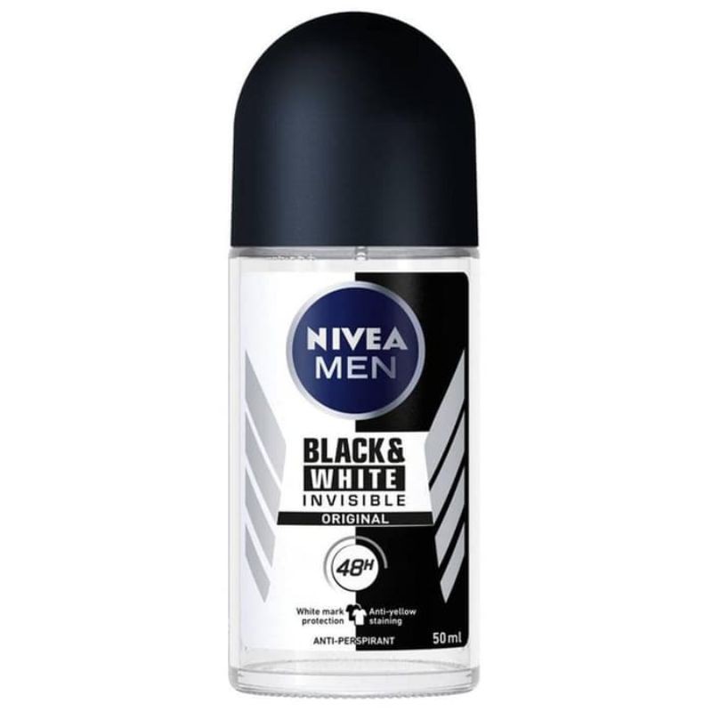 Nivea Deodorant Roll On Men Black &amp; white invisible original