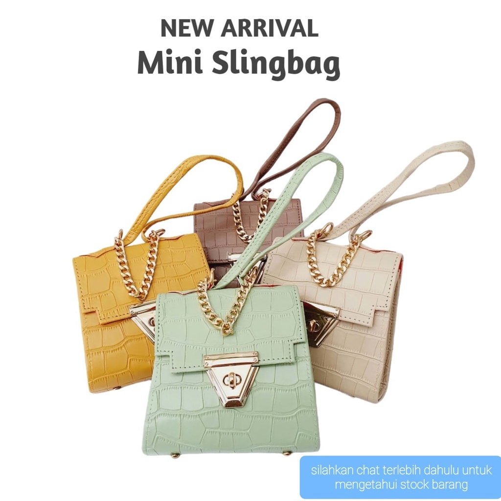 MINI SLINGBAG WANITA CROCODILE TAS SELEMPANG FASHION KOREA STYLE