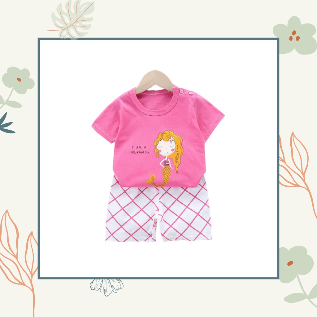 MBSS Baju Setelan Anak Anak Piyama Pakaian Pendek Jumper Anak Bayi C3