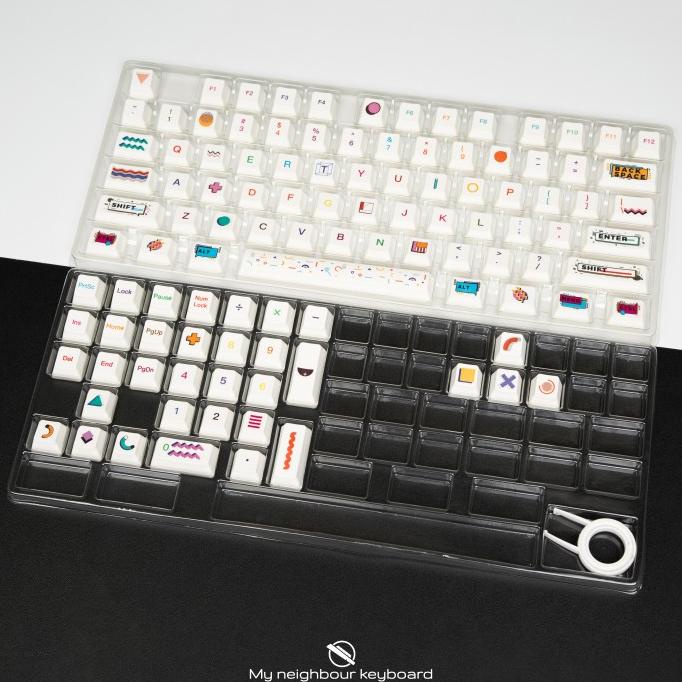 Memphis PBT Dye Sub Keycaps / Keycap Set