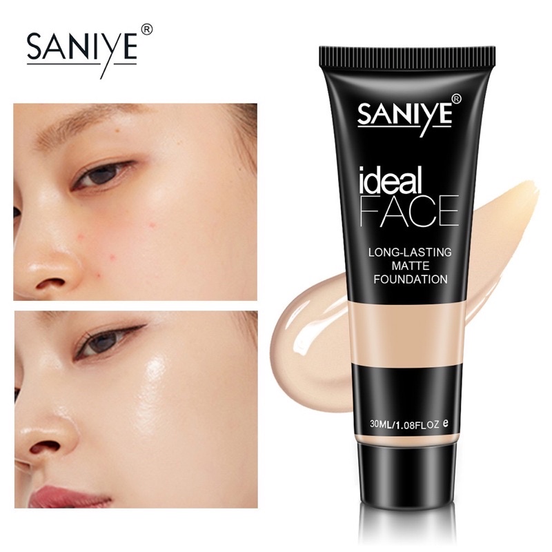 SANIYE R1157 BPOM 24 Hr Matte Cover Foundation Pelembab Full Coverage anti air matte Tahan lama