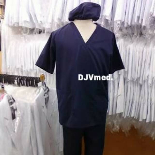 DONGKER/NAVY - BAJU OK DOKTER PERAWAT BIDAN APOTEKER MEREK DUA SAUDARA