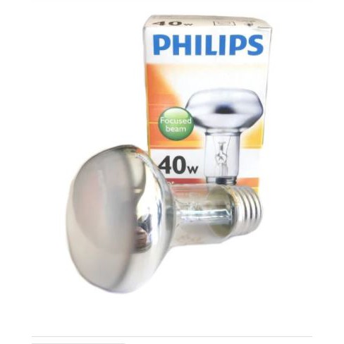 Bohlam Spot Philips 25w 40w 60w lampu Penghangat Ayam Bohklam Chiken Philip Untuk Kandang Reptil Itik Spot 40 Watt Reflector Bulb 60W Panas Hangat 25 Watt