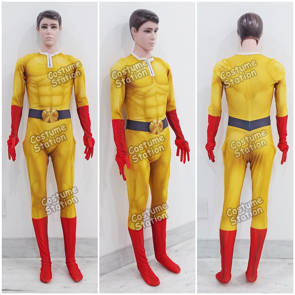 Kostum One Punch Man / Costume Anime Superhero dewasa pria