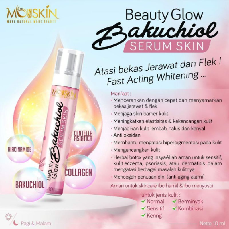 BEAUTY GLOW SERUM SKIN BAKUCHIOL MORASKIN