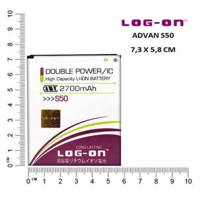 BATERAI LOG ON ADVAN S50 DOUBLE POWER DOUBLE IC