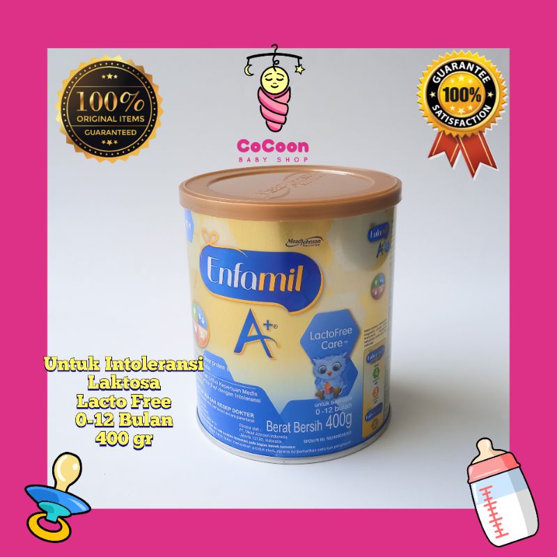 Susu Bayi Intoleransi Laktosa Enfamil A+ LactoFree Lacto Free 0-12 Bulan 400 g