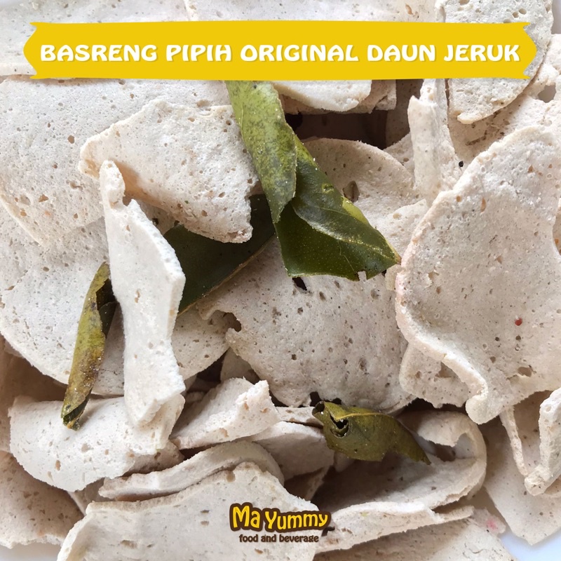 BASRENG DAUN JERUK 500gr (BASO GORENG / SNACK KILOAN / CEMILAN / MURAH MERIAH / JAJANAN ENAK / MAKANAN RINGAN / BASRENG STIK / BASRENG PIPIH)-Pipih Ori Daun Jeruk