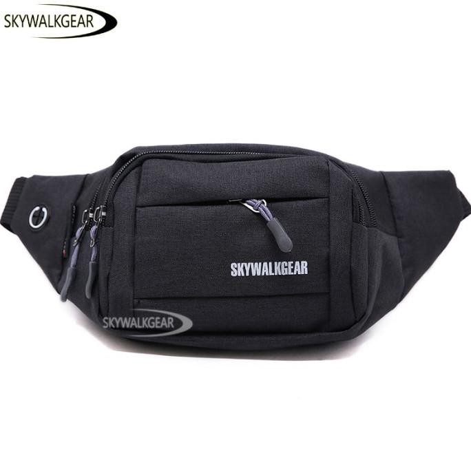 -SIAP KIRIM- TAS SELEMPANG SKYWALKGEAR ADRYAN S2836 TAS PINGGANG IMPORT PRIA WANITA - HITAM