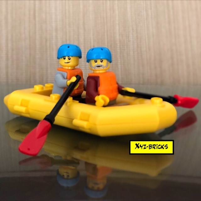 LEGO 60202 Part Out - CTY0913-14 - Rafter Minifigures with Rubber Boat