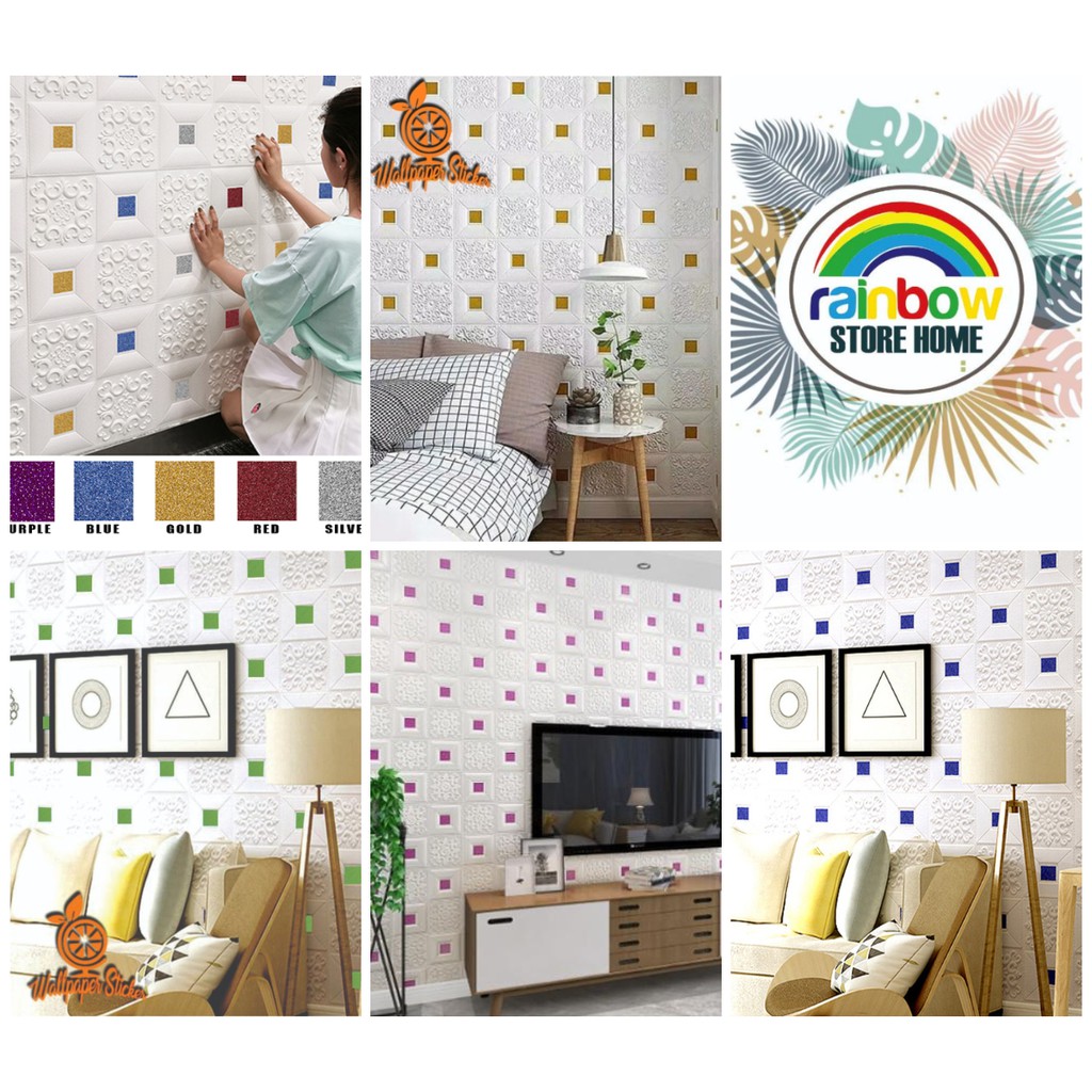 TERMURAH COD Bayar ditempat Wallpaper  Dinding Batik Foam  