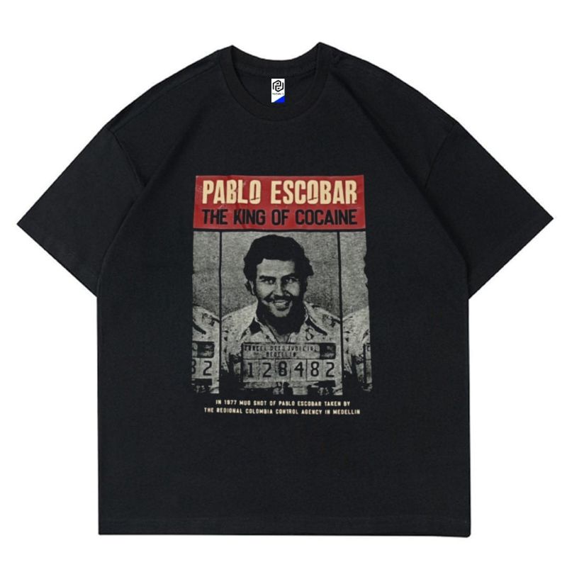 T-shirt | Oversize | Pablo - King Of Cocaine | KAOS PRIA WANITA | BAJU RAP TEE | DEWASA DAN ANAK | H