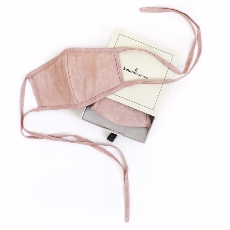 buttonscarves monogram padded mask